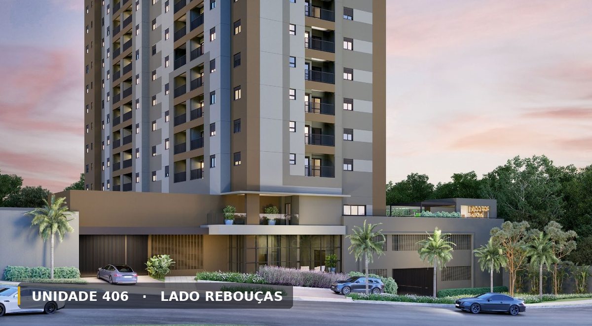 Apartamento 2 dormitórios 65,56 m² à venda no City Club Ribeirão, Ribeirão Preto | Unidade 406 | Lado Rebouças