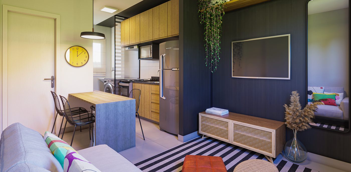 TopLife Nova Iorque | Bloco 19, apartamento 14, 2 dormitórios, 39,21 m² | Parque dos Lagos